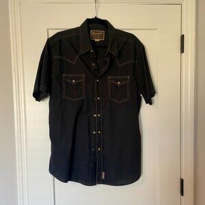 Wrangler premium retro short sleeve mens snap shirt XL